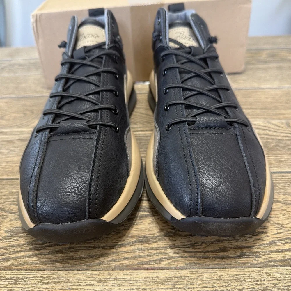 Men's Black Beige Shoes By Jeans‎ Size 45 US Size 11.5 New In Box